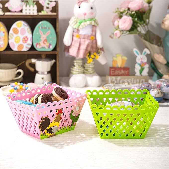 Colorful Rooster Holiday Bag Funny Storage Basket for Eggs and Candy Perfectly for Holiday Party Supplies