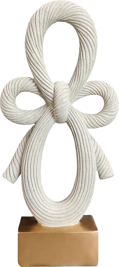 12" Modern Abstract Bowknot Decorative Sculpture, Knot Sculptures,Home Decor,Coffee Table Statues,Shelf Top Decor Aesthetics,Dining Living Room Desk Decor