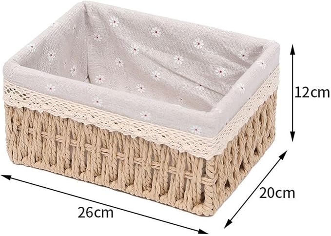 Straw storage box, living room coffee table, miscellaneous storage basket