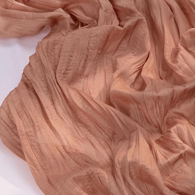 Socomi 3pcs Dusty Rose Easter Spring Cheesecloth Table Runner Boho Rustic Gauze 120 inch 10FT Cheese Cloth Runner for Wedding Party Baby Shower Birthday Home Decor Holiday Decorations