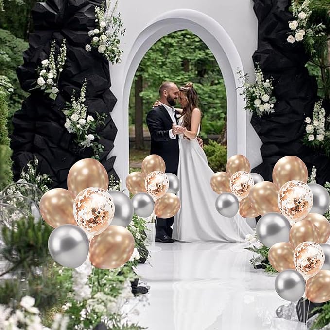 ZJDHPTY Champagne Balloon Stand Centerpiece Table Decorations for Women's Birthday Bridal Shower Wedding Engagement Anniversary Retirement Mother's Day New Years Decorations 2026 (Champagne set4)