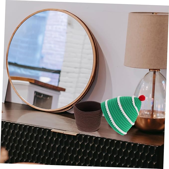Unomor Christmas Tree Shaped Storage Basket Lid Decorative Desktop Organizer for Toys Snacks and Makeup Home Decor for Holiday Season