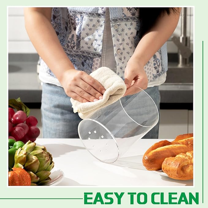 Threehoney Clear Acrylic Utensil Holder 6.3 Inch Kitchen Counter Utensil Crock Plastic Cooking Tool Organizer Easy to Clean Cooking Spoon Holder for Spatula Modern Kitchen Accessories