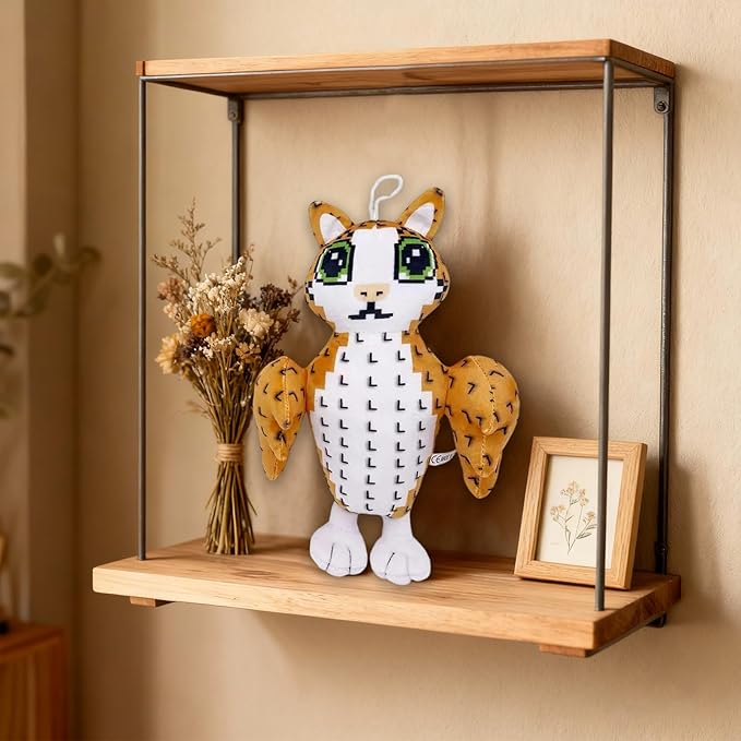 Steal a Brainrot 9.8-Inch Cat Owl Plush Pillow – Soft Huggable Cushion, Stylish Decor Accent & Collectible for Relaxation