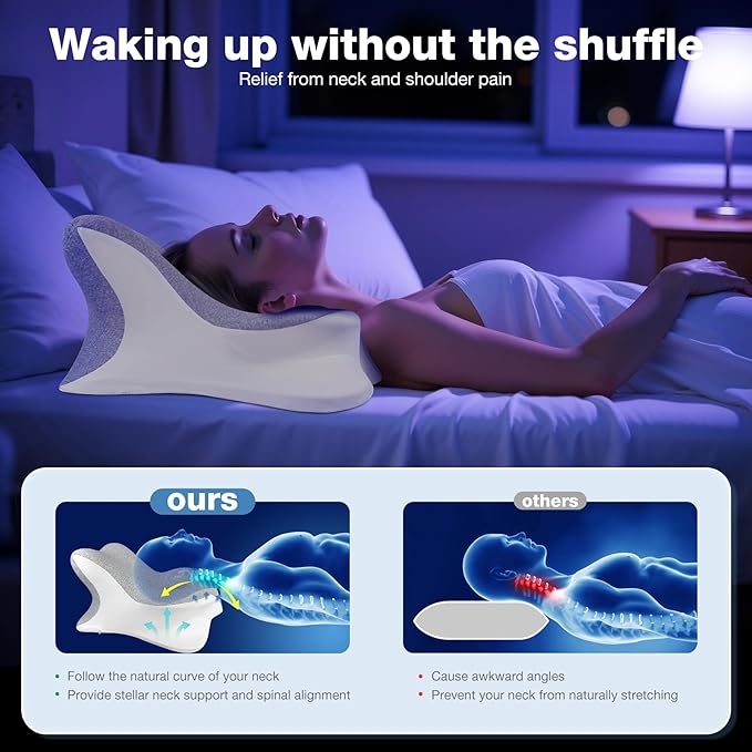 Ciavca Reading Pillow for Bed Adult Rest, Ergonomic Memory Foam Bed Reading Pillow Back Support, Headboard Wedge Pillows for Sitting Up, Chin & Prone Pillows for Watching TV/Couch/Sleeping/Floor