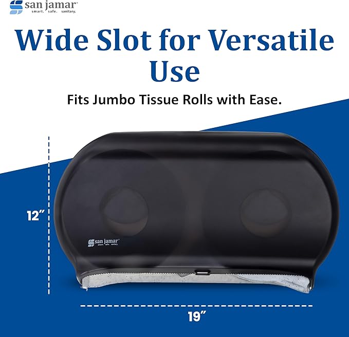 SJMR4000TBK - San Jamar Twin Roll Jumbo Tissue Dispenser