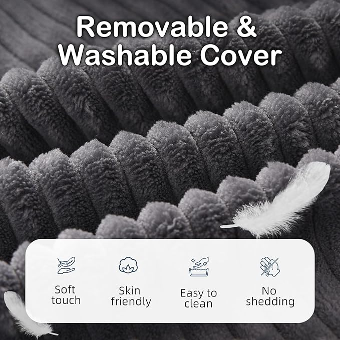 Vekkia Adjustable Reading Pillow & Back Pillow with Backrest – Zoned Multi-Density Foam for Targeted Support, XL Side Pockets – Bed Chair for Reading, Gaming, Relaxing & Post-Surgery Recovery