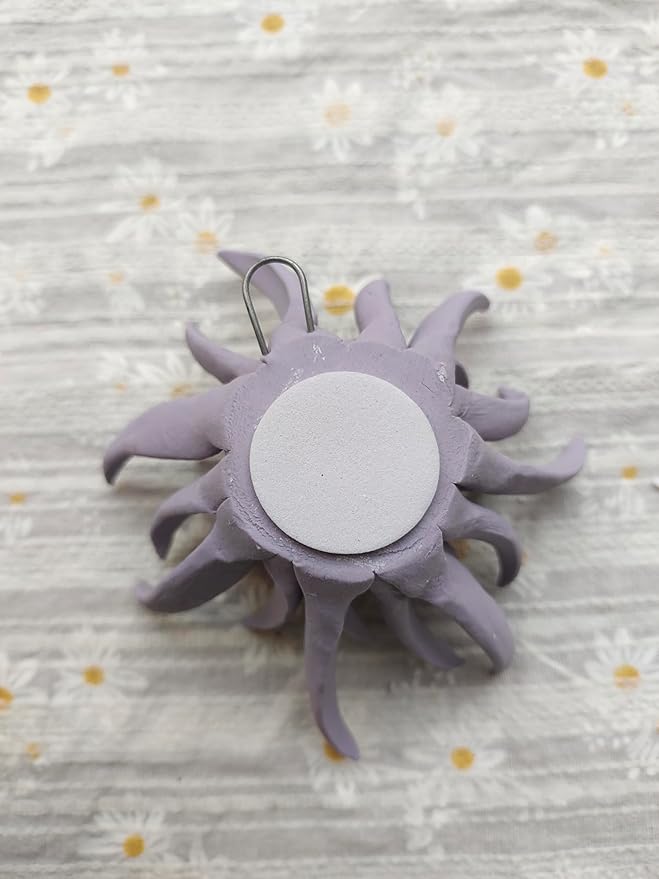 AMERRY Yimi flower, 2.76" 3D Handmade Porcelain Flower Wall Art Decor, 3D Ceramic Flower Wall Decor, Home Office Decor, Unique Gift for Home Office Decor,Girls (Purple)
