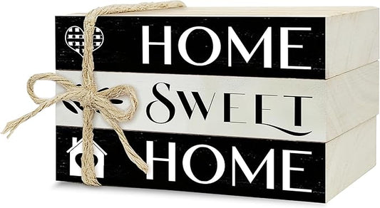 Mini Decorative Books For Home Decor, Small Wood Book Stack For Table Decor, Home Decor Book For Living Room Mantel, Farmhouse Stacked Books Decorative（L42）