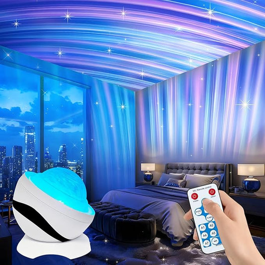 3 in 1 Light Projector for Room Decor Aesthetic, Northern Lights Projector, Ocean Lamp & Galaxy Projector for Bedroom Decor, Valentine's Day Gifts for Adults Teen Girl Gifts Ambient Lighting
