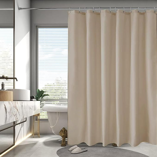 LLSCL Fabric Shower Curtain Liner with Magnets, Waterproof Hotel Quality, 72 x 72 Machine Washable