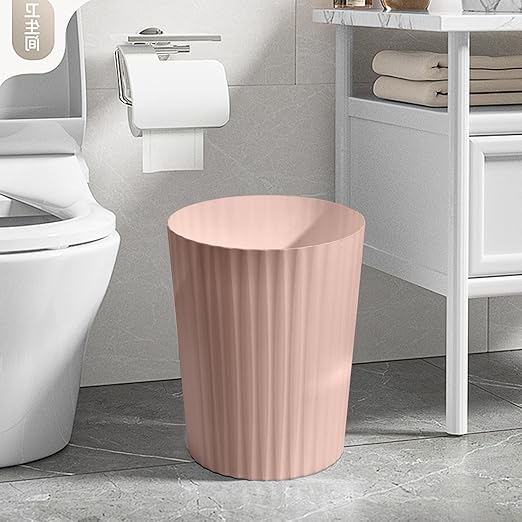 Versatile 2 Gallon Plastic Trash Can - The Compact Bin for Bathroom, Kitchen, or Home Office - Pink