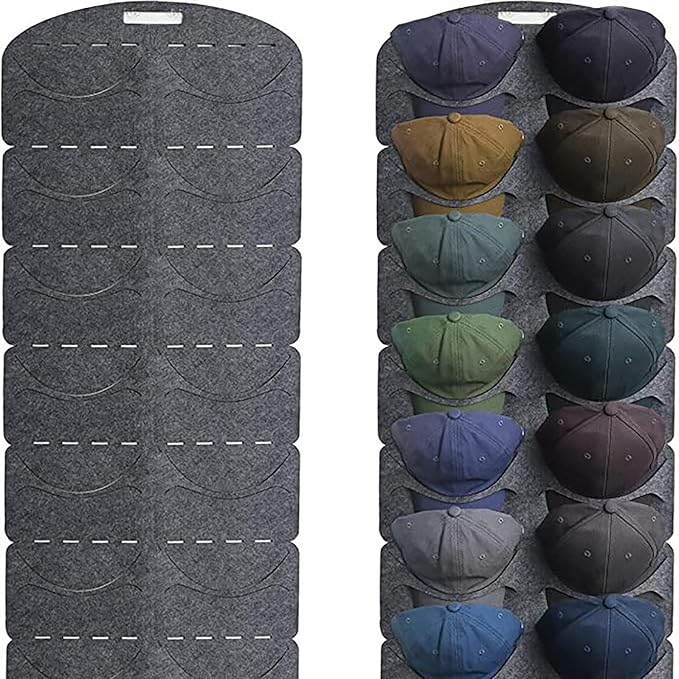 Hanging Hat Organizers for Bedroom Closet Space Saving Wall Door Back Display Rack Baseball Cap Felt Storage Holders Wholesale