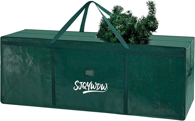 Small Christmas Tree Storage Bag 4ft/5ft – Heavy Duty Reusable Tree Storage Bag with Reinforced Handles, Thickened PE Material Moisture-resistant Tearproof for Short Holiday Trees (Green)
