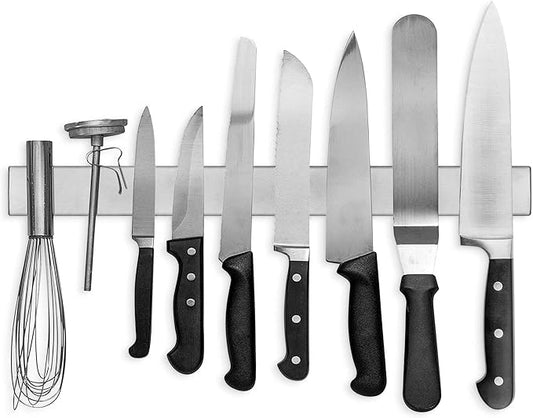 Modern Innovations 18 Inch Stainless Steel Magnetic Knife Bar - Use as Knife Holder, Rack, Strip, Kitchen Utensil and Tool Holder