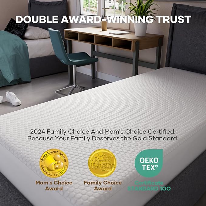 OhGeni 100% Waterproof Twin XL Size Mattress Protector,Mattress Soft Pad,Pet Hair & Bedwetting Resistant,Cooling Fitted Sheets,Washable Bed Cover,Non-Slip Deep Pocket,Noiseless for College Dorm Rooms
