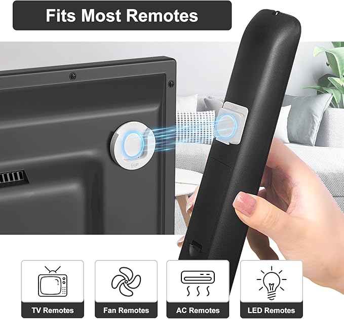 YYILIS Magnetic Remote Control Holder Wall Mount, Upgrade Remote Control Organizers Storage Self-Adhesive TV Remote Control Caddy for Back of TV (White 6)
