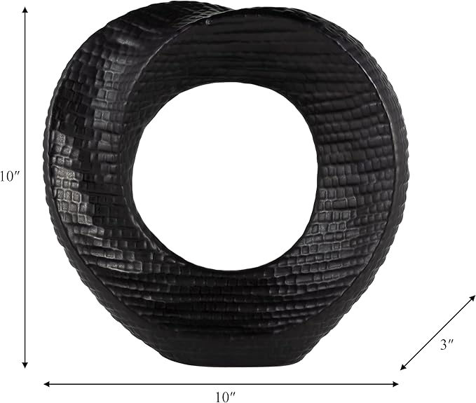 Modern Decorative Home Sculpture - Figurine Accent for Bathroom Decor, Office, or Any Room - Statement Piece for Living Room Decor on Shelf or Coffee Table as an Artful Ornament - 10" Black