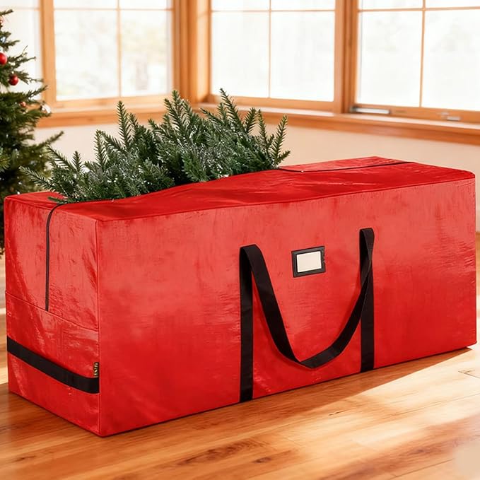 Heavy Duty Christmas Tree Storage Bag - Large Zippered Holder with Reinforced Handles for Home, Garage, Basement, Closet, College Dorm, Attic, Durable and Convenient Organizer