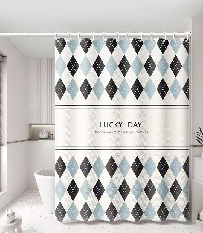 LLSCL Fabric Shower Curtain Liner with Magnets, Waterproof Hotel Quality, 72 x 72 Machine Washable