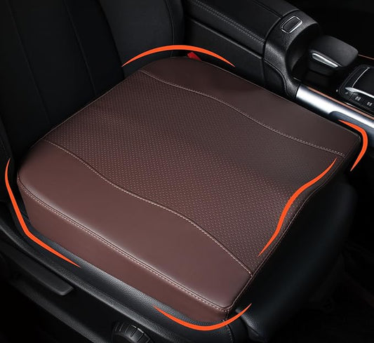 Lofty Aim Car Seat Cushion, Comfort Memory Foam Car Cushions for Driving - Sciatica & Lower Back Pain Relief, Driver Seat Pillow for Auto, Office Chair, Wheelchair - Classic Brown
