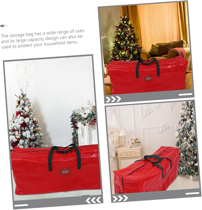 Large Christmas Tree Storage Bag with Handles Organizer for Holiday Storage Lightweight Design Easy to Carry Pouch for Xmas Tree and Seasonal Items
