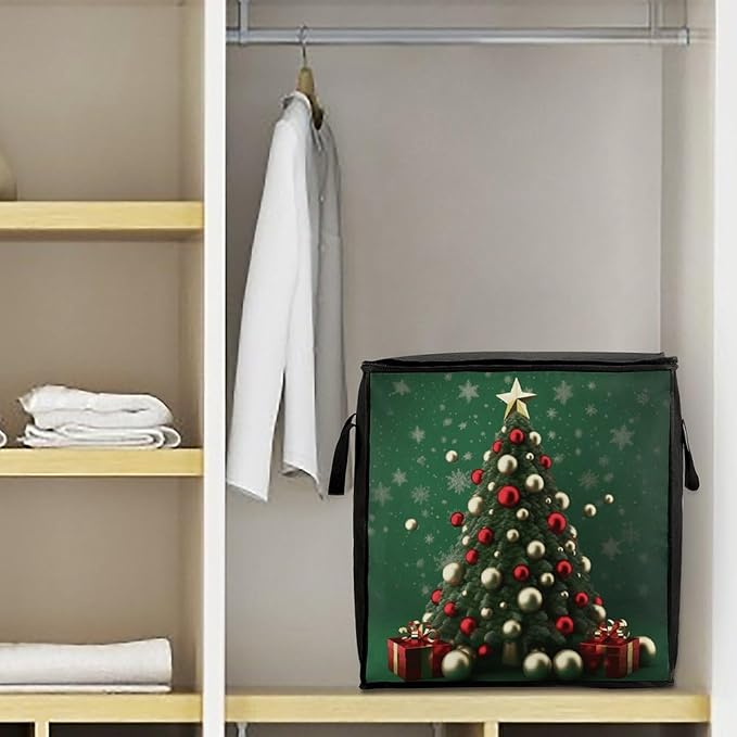 Round Ball Christmas Tree Storage Bag Quilt Storage Bag with Sturdy Zippered Fashion Breathable Closet Organizer Storage Boxes with Carry Handles for Blanket Pillow Bedding