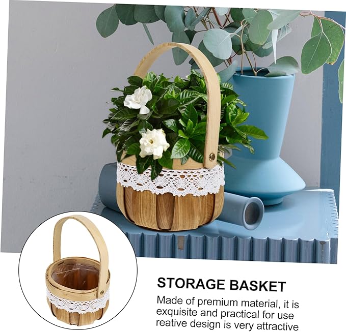 Mobestech 1Pc Halloween Woven Storage Basket Pumpkin Design for Candy Treats Halloween Prop for Parties