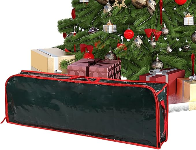 Wrapping Paper Organizer - Large Containers with Handle,Wrapping Paper Holder Storage with Interior Pockets - for Home Underbed Basement Garage Closet College Dorm Attic