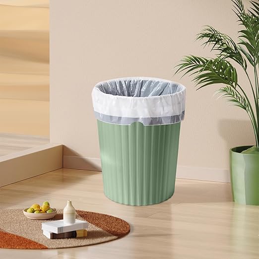 Versatile 2 Gallon Plastic Trash Can - The Compact Bin for Bathroom, Kitchen, or Home Office - Green