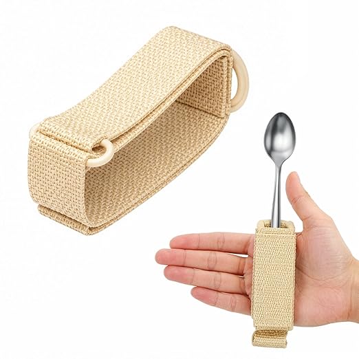 Sammons Preston Heavy-Duty Universal Cuff, Adaptive Utensil Holder for Limited Grip, Fits Forks, Spoons, Toothbrush, Pens, Pencils, Latex-Free Eating Aid, Small/Medium 3"-4" Knuckle Width