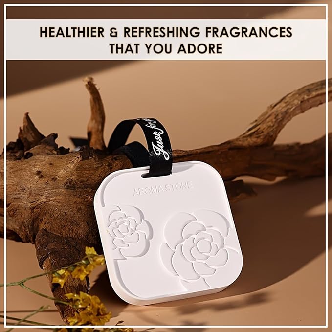 HOME ARCHIVE Aroma Diffuser with Aromatherapy Fragrant Oil Diffusers for Home Room Decor Fig Fragrance (Camellia Aroma Stone (Light Grey))