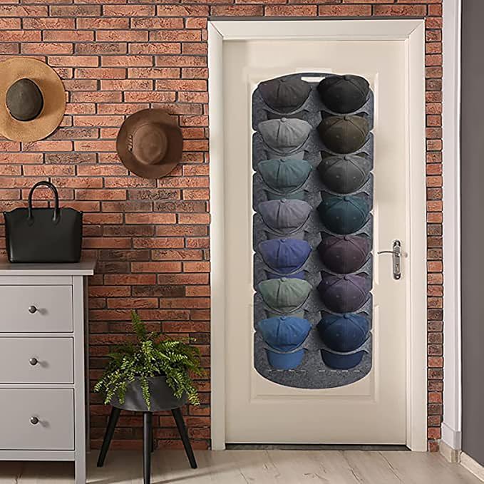 Hanging Hat Organizers for Bedroom Closet Space Saving Wall Door Back Display Rack Baseball Cap Felt Storage Holders Wholesale