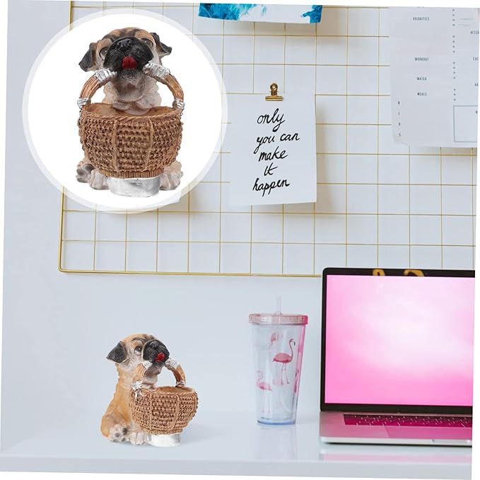 1pc Creative Resin Puppy Storage Basket Cute Key Holder for Entryway Home Decor and Sundries Organization for