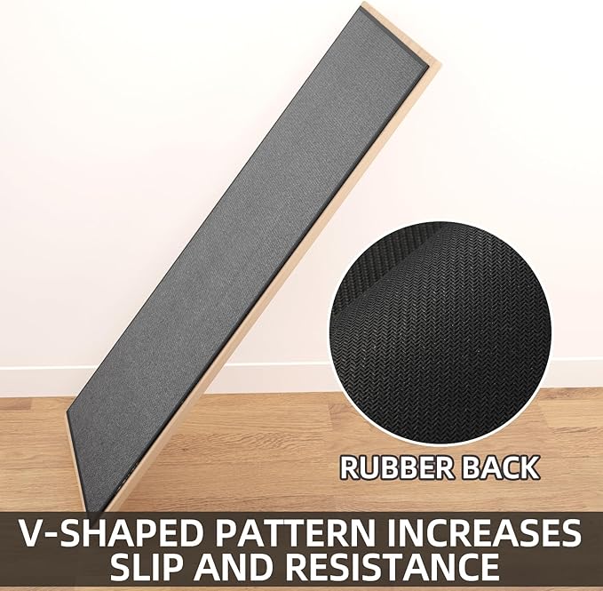 SUMLANS Kitchen Mat, Rubber Backing Cushioned Non Slip Kitchen Rugs for Floor, Absorbent Runner Comfort Standing Mat Rug Washable for Kitchen, Office, Home, 35.4"x71"(Black)