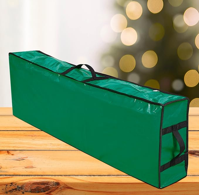 ProPik Wrapping Paper Storage Containers | Gift Wrap Organizer Under Bed 41”x14”x6” Fits 18-24 Rolls Fit Up to 40” Long Roll Wrap Storage Box Holder with Pockets for Ribbon Bows Etc (Green)