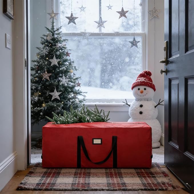 Christmas Tree Storage | Large Zippered Tree Organizer, Heavy Duty Storage with Reinforced Handles, Ideal for Artificial Trees at Home