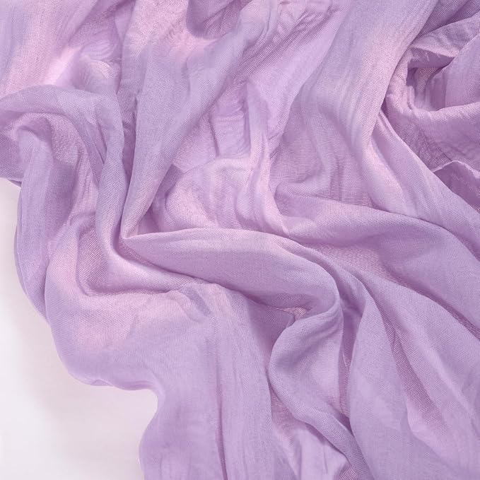 Socomi 6pcs Lilac Purple Lavender Cheesecloth Table Runner Easter Spring Boho Rustic Gauze 120 inch 10FT Cheese Cloth Runner for Wedding Party Baby Shower Birthday Home Decor Holiday Decorations