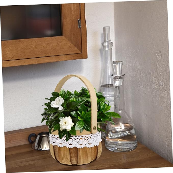 Zerodeko 1Pc Woven Pumpkin Basket for Halloween Candy Storage Container for Trick Treating Festive Decoration and Sundries Organization Unique for Parties