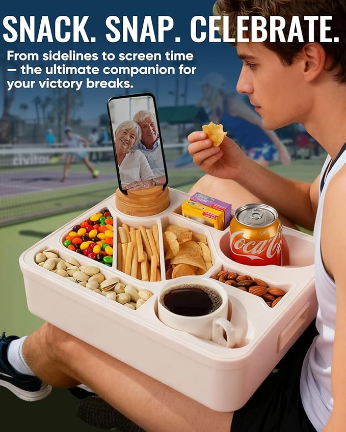 Couch Cup Holder Tray Dual Cup Silicone Snack & Drink Organizer – Waterproof Anti-Slip Large Couch Caddy Tray for Sofa Bed Car Camping, Dishwasher Safe No Spill Drink & Snack Couch Tray