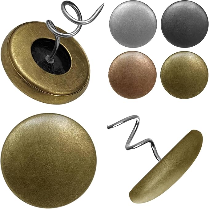 Pure Copper Upholstery Pins for Bed Skirts, Slipcovers, Sofa & Armchair Covers – Secure Furniture Fabric, 16 Pack