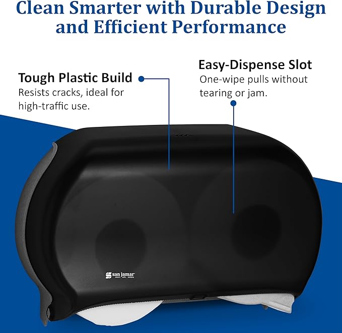 SJMR4000TBK - San Jamar Twin Roll Jumbo Tissue Dispenser