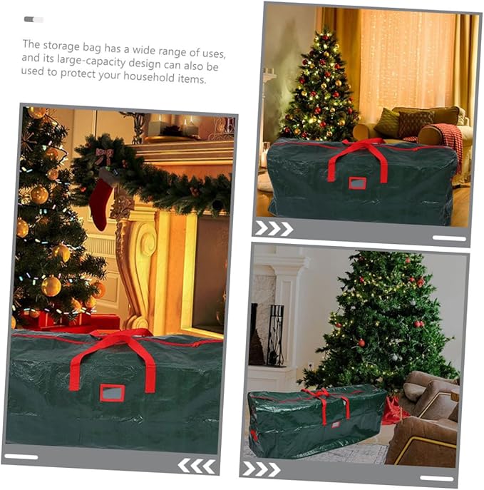 Christmas Tree Storage Bag Large Capacity Holiday Decoration Organizer and Water-resistant Xmas Tree Storage Pouch for Easy Moving