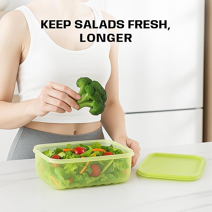 LocknLock Fresh-Block Plastic Food Storage Container | Produce Storage Containers for Fridge | Vegetable & Fruit Storage Containers for Fridge, Airtight Storage, Microwave & Dishwasher Safe, 1.5L