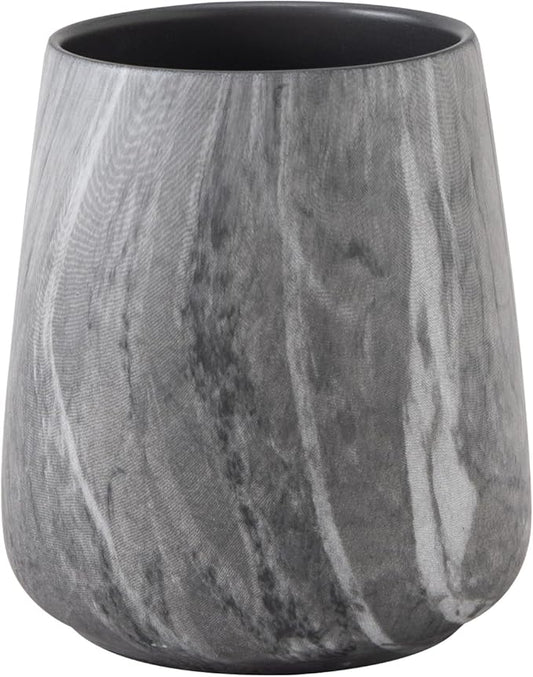 Marble Grey Toothbrush Holder for Bathroom - Ceramic Tooth Brushing Holders, Toothbrush Cup, Toothpaste Organizer for Bathroom Countertop, Makeup Brush Holder, Pen Holder for Home Desktop Storage