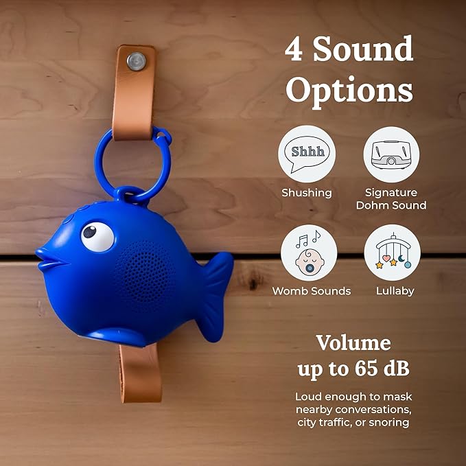 Yogasleep Baby Sea Soother White Noise Sleep Sound Machine, 4 Relaxing Sounds & Auto-Off Timer for Infants & Child, Noise Cancelling Sleep Aid for On-The-Go Use & Travel, Registry Gift