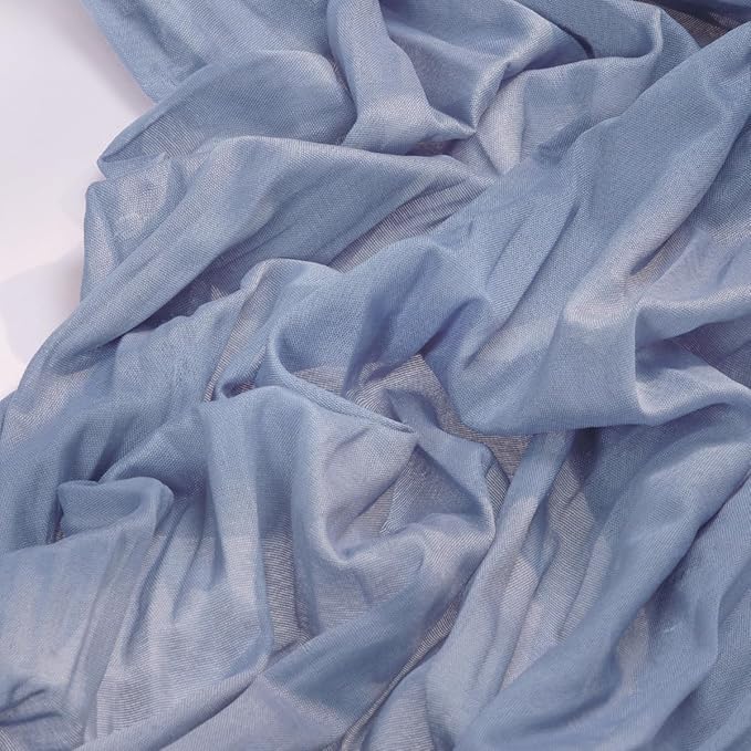 Socomi 6pcs Dusty Blue Easter Spring Cheesecloth Table Runner Boho Rustic Gauze 120 inch 10FT Cheese Cloth Runner for Wedding Party Baby Shower Birthday Home Decor Holiday Decorations