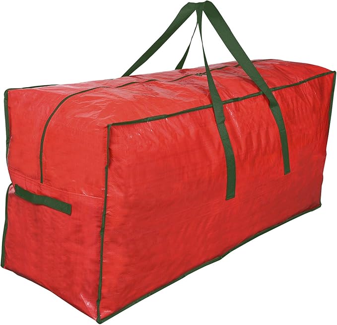 ProPik Christmas Tree Storage Bag | Fits Up to 7 ft. Tall Disassembled Tree | 45" x 15" x 20" Holiday Artificial Tree Storage Case | Perfect Xmas Storage Container with Handles and Sleek Zipper (Red)