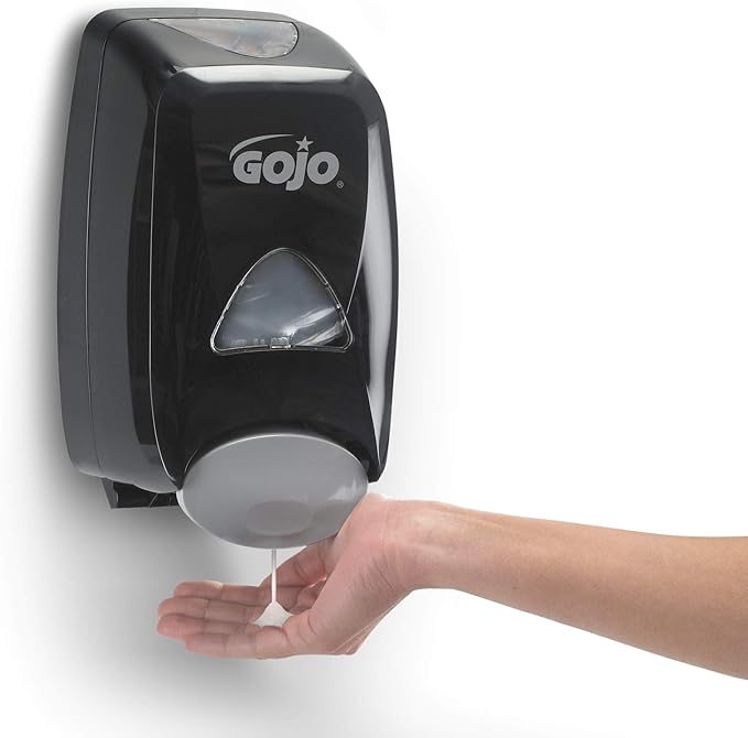 GOJO FMX-12 Push-Style Foam Soap Dispenser, Black, for 1250 mL FMX-12 Foam Soap Refills (Pack of 1) - 5155-06