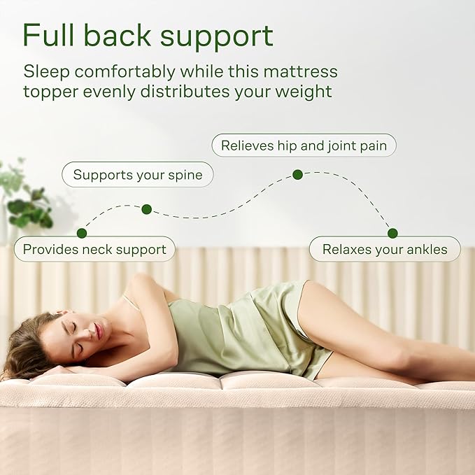 Niagara Ultra Soft California King Size Mattress Topper - Viscose Made from Bamboo Pillow Top Mattress Pad for Back Pain Relief - Naturally Cooling for Hot Sleepers, fits 6-18" Mattress, 600GSM, Beige